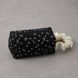 Женская косметичка с ручкой атласная сеть, вельвет - 3 цвета (шоколадная, молочная, черная), 19 см * 9 см * 9 см Beauty LUXURY WB-5003 фото 12